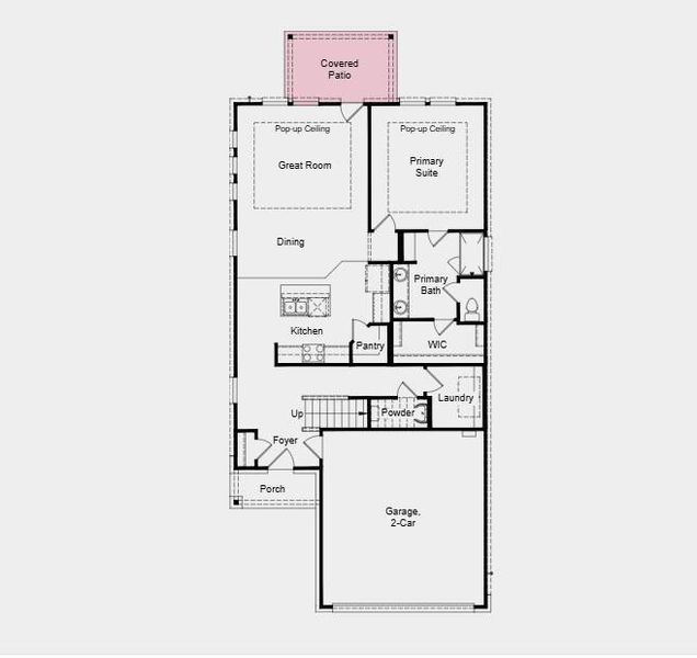 2D floor plan layout of this home in South Oak 40s, Lakewood Village, TX (Image 20). 2D floor plan layout of this home in South Oak 40s, Lakewood Village, TX (Image 20).