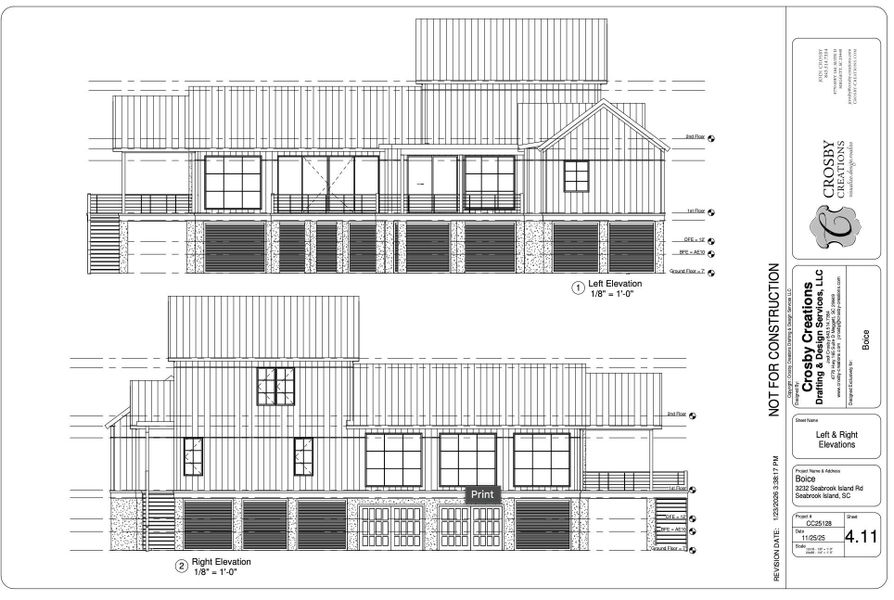Exterior rendering of this home design in , Seabrook Island, SC (Image 4).