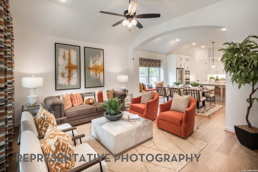 Furnished interior view inside a new home in Prominence, San Antonio (Image 25).