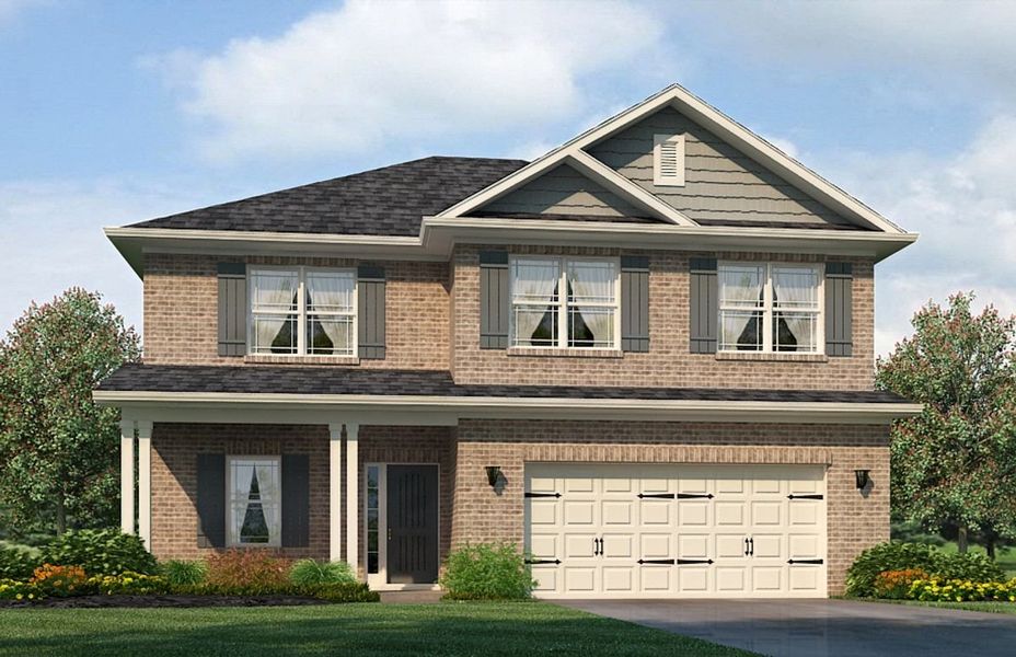 Representative exterior photo of a completed home built from the 2307 by Adams Homes in Longneedle, Rocky Mount, NC (Image 16). Representative exterior photo of a completed home built from the 2307 by Adams Homes in Longneedle, Rocky Mount, NC (Image 16).