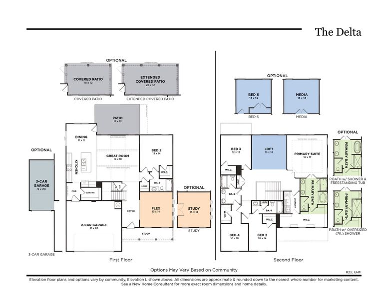 The Delta with Optional 3-Car Garage (R1.2)