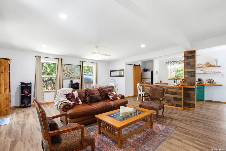 Furnished interior view inside a new home in , Lakehills (Image 7).