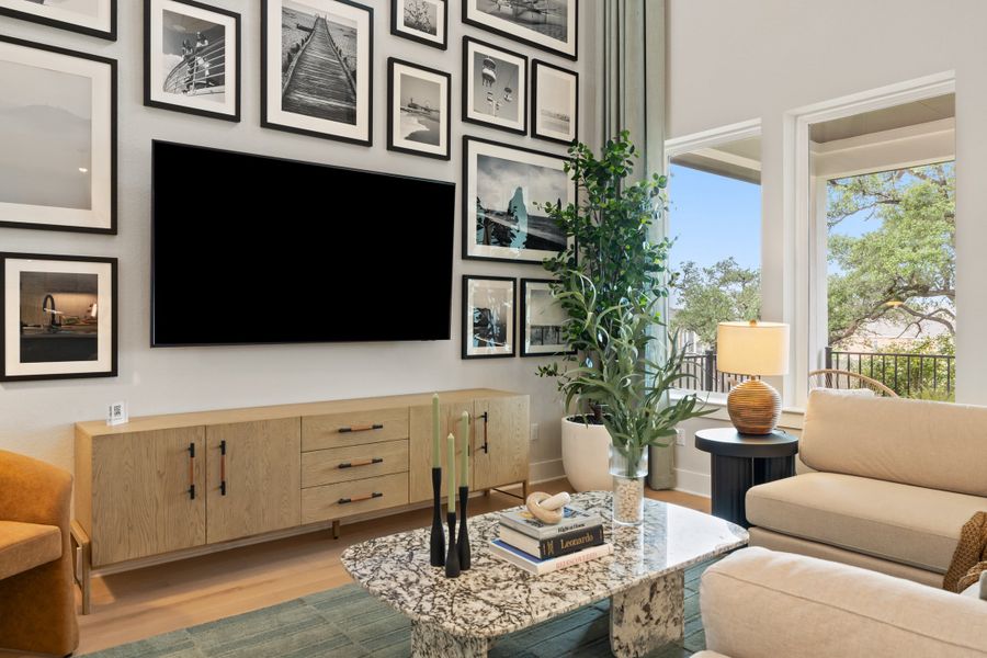 Furnished interior view inside a new home in Heritage, Dripping Springs (Image 28).