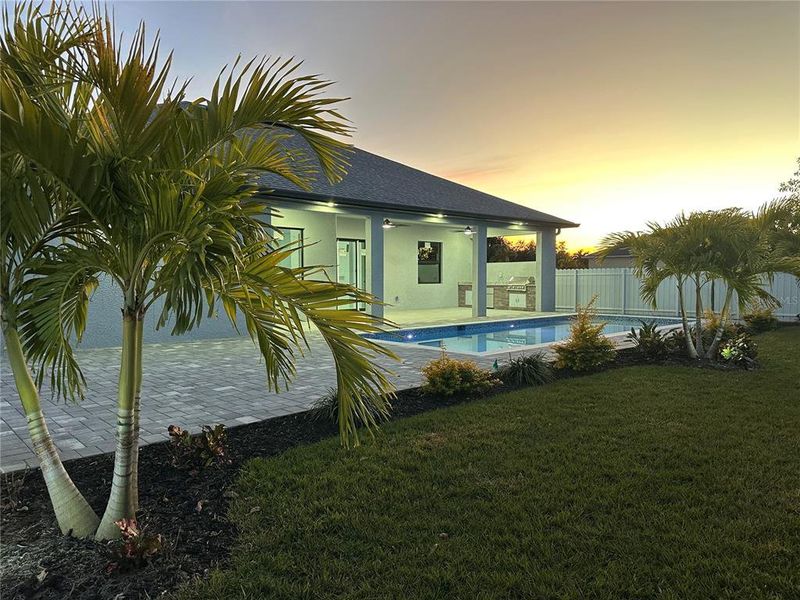 Exterior details and patio area of a home in , Cape Coral (Image 20).