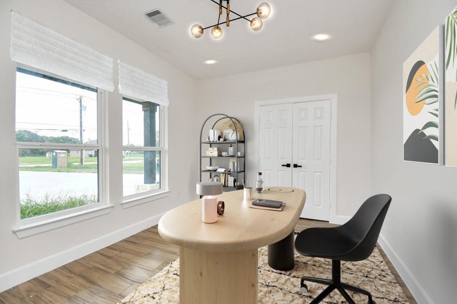 Virtually Staged Bedroom/Office Area