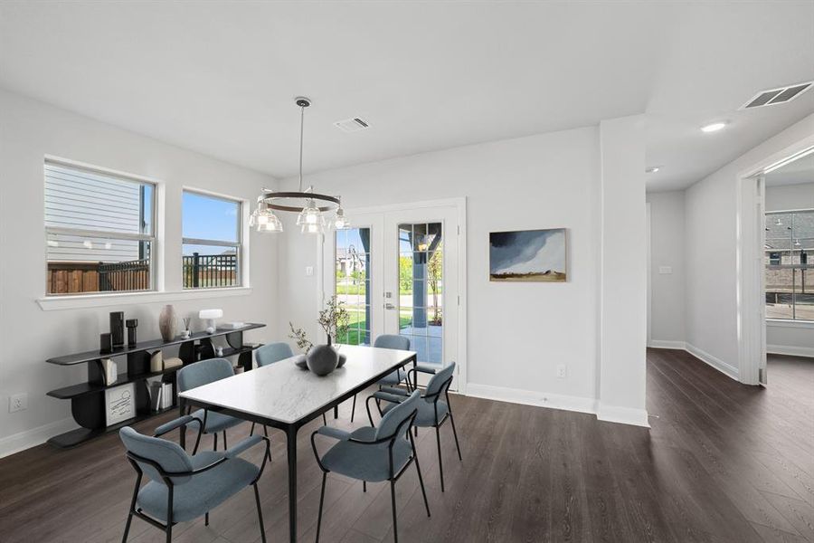 Furnished interior view inside a new home in Karis - Village Series, Crowley (Image 5). Furnished interior view inside a new home in Karis - Village Series, Crowley (Image 5).