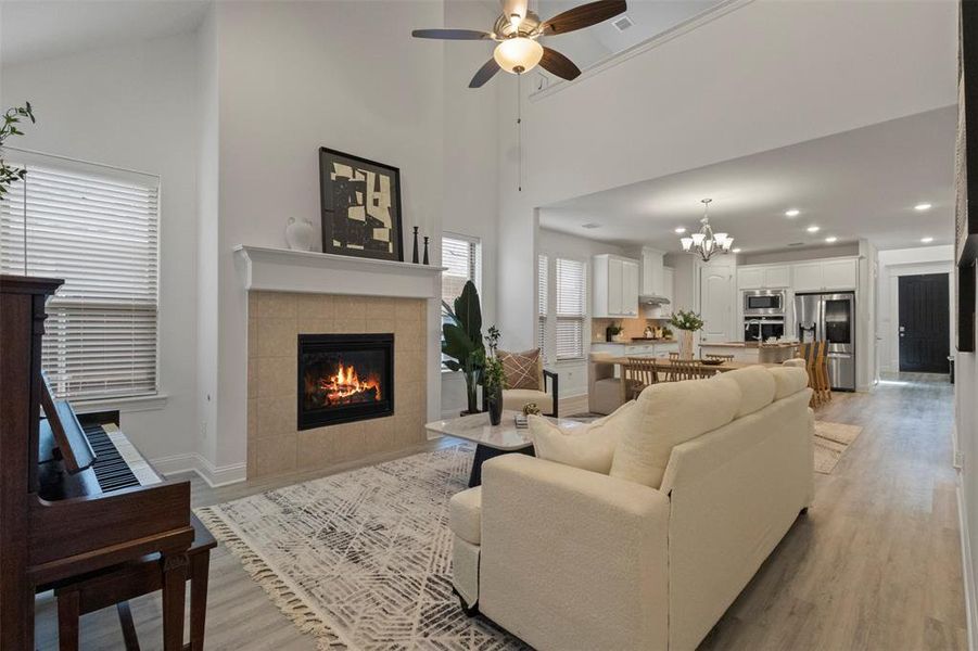 Furnished interior view inside a new home in Mustang Lakes 74', Celina (Image 30).