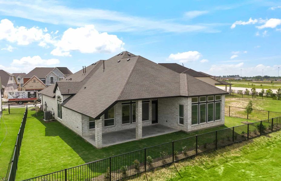 Exterior details and patio area of a home in Bridgeland 60′, Cypress (Image 24).