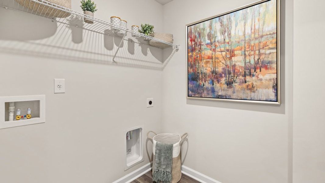 Representative furnished interior of a home built from the Ashley by D.R. Horton in Echo Glen, Stockbridge (Image 26).