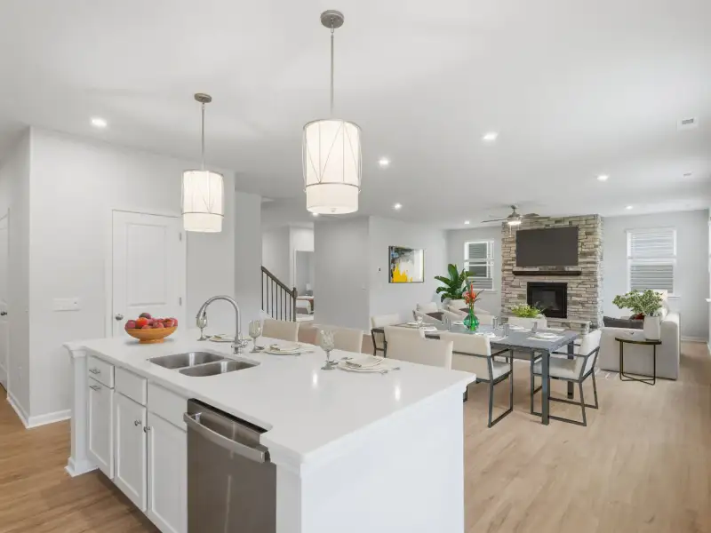 Furnished interior view inside a new home in Fallbrook Single Family Homes, Indian Trail (Image 8).