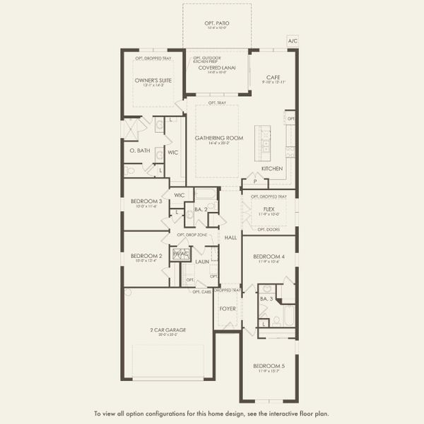 2D floor plan layout for the Symphony by Pulte Homes in Lakehaven Estates, Clermont, FL (Image 4).
