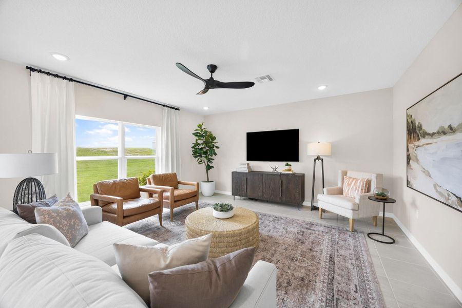 Representative furnished interior of a home built from the Finn by Risewell Homes in Eagletail Landings, Howey-in-the-Hills (Image 3).