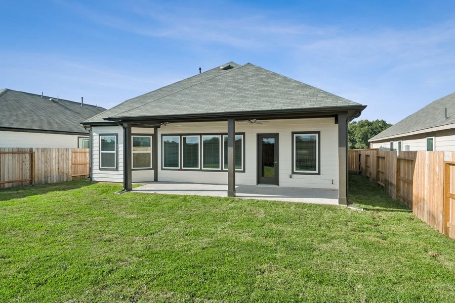 Exterior details and patio area of a home in Summerview, Fulshear (Image 21). Exterior details and patio area of a home in Summerview, Fulshear (Image 21).