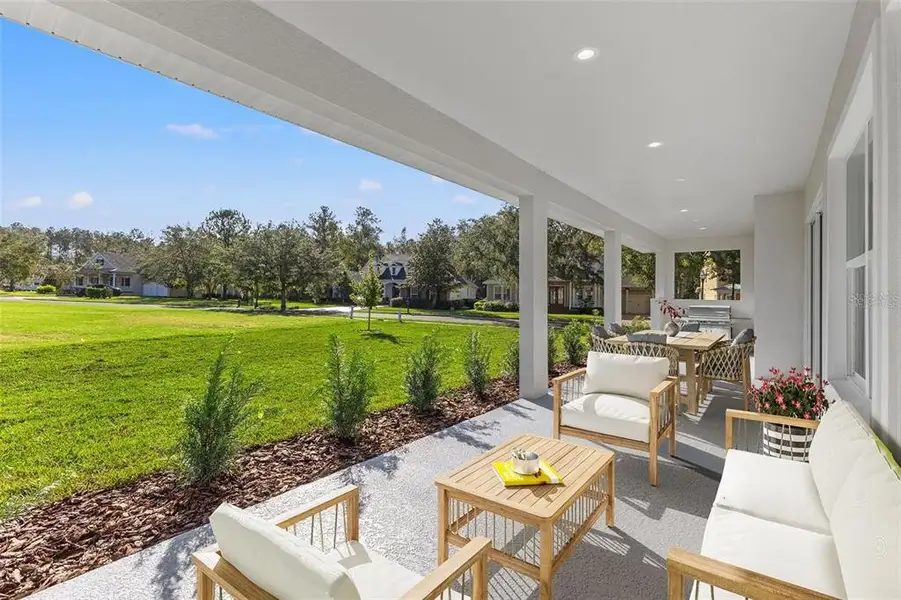Exterior details and patio area of a home in Southern Hills Plantation, Brooksville (Image 3).
