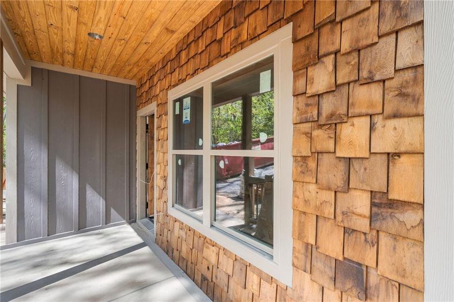 Exterior details and patio area of a home in , Ellijay (Image 15).