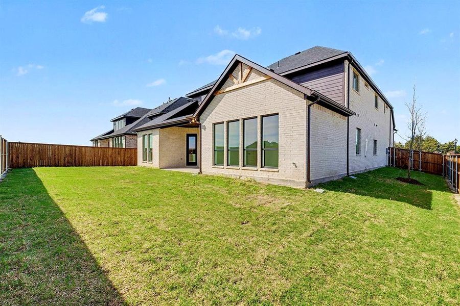 Exterior details and patio area of a home in , Prosper (Image 4). Exterior details and patio area of a home in , Prosper (Image 4).