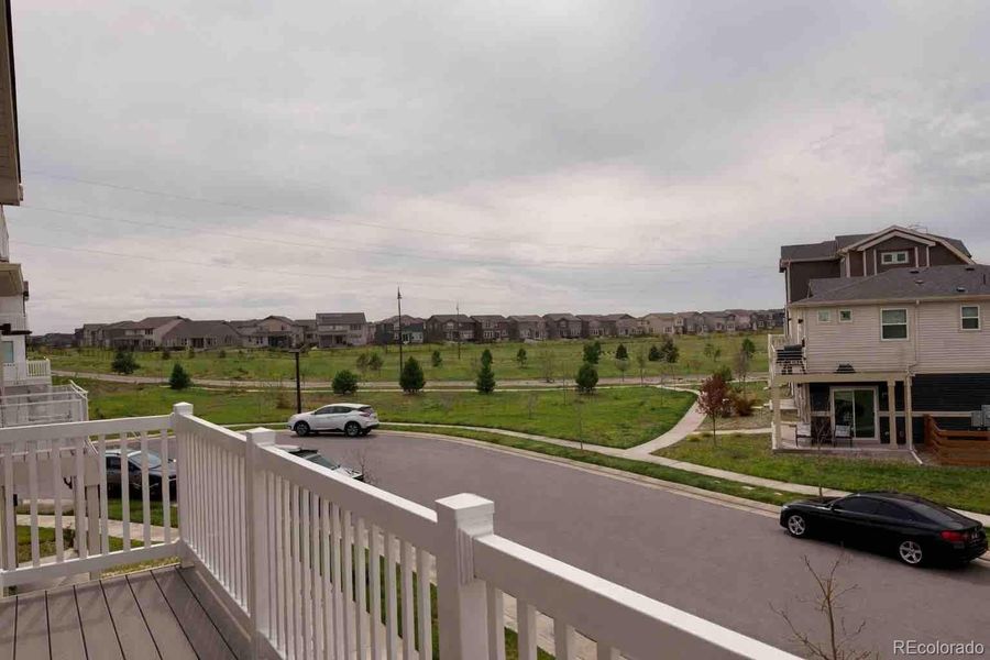 Balcony view of open space