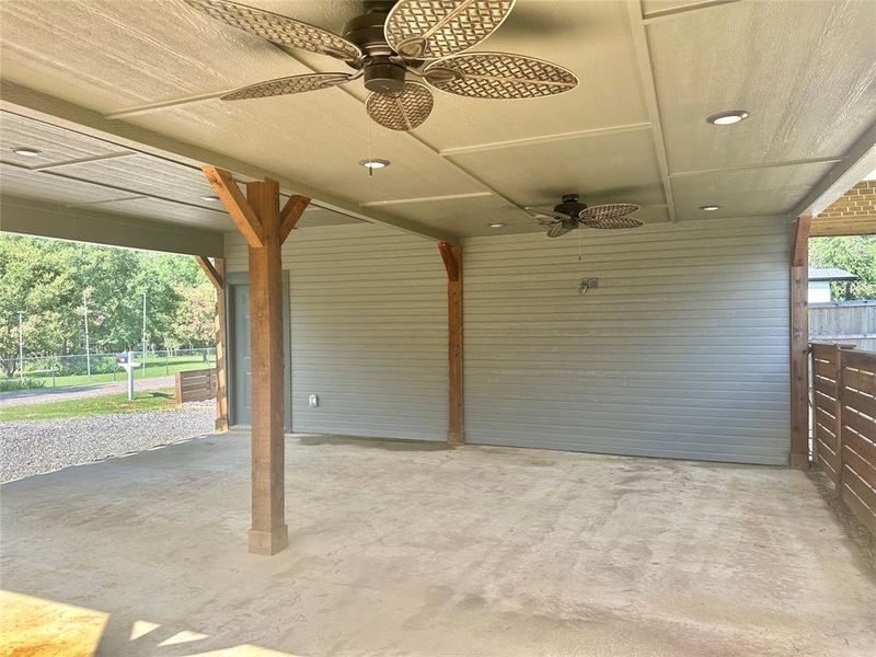 24 x 24 carport with 2 ceiling fans 24 x 24 carport with 2 ceiling fans