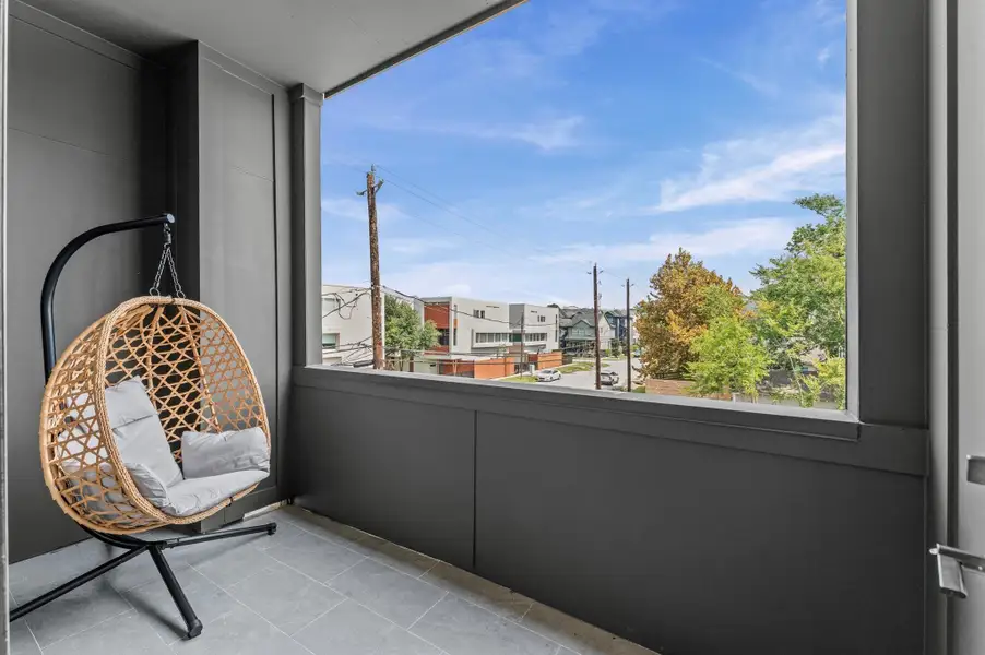 Sizeable and private balcony. Sizeable and private balcony.