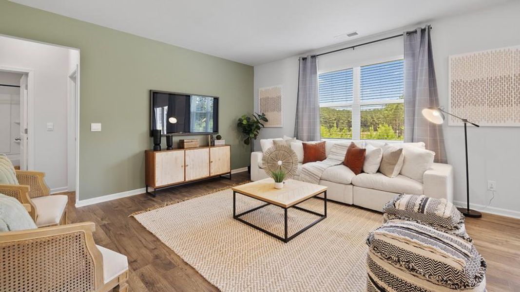 Furnished interior view inside a new home in Oaks at Cedar Grove, Fairburn (Image 9).
