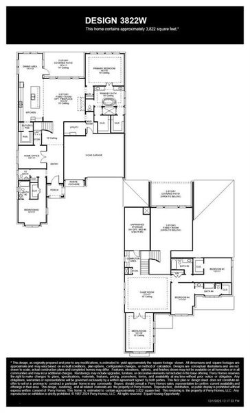 2D floor plan layout of this home in Terraces, Rockwall, TX (Image 4).