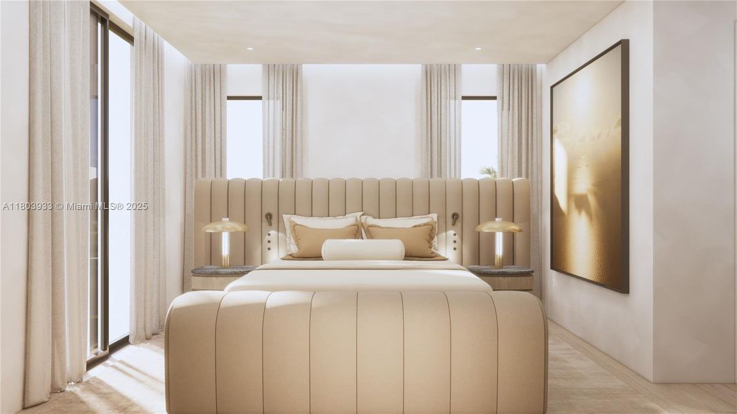 Furnished interior view inside a new home in , Miami (Image 2).