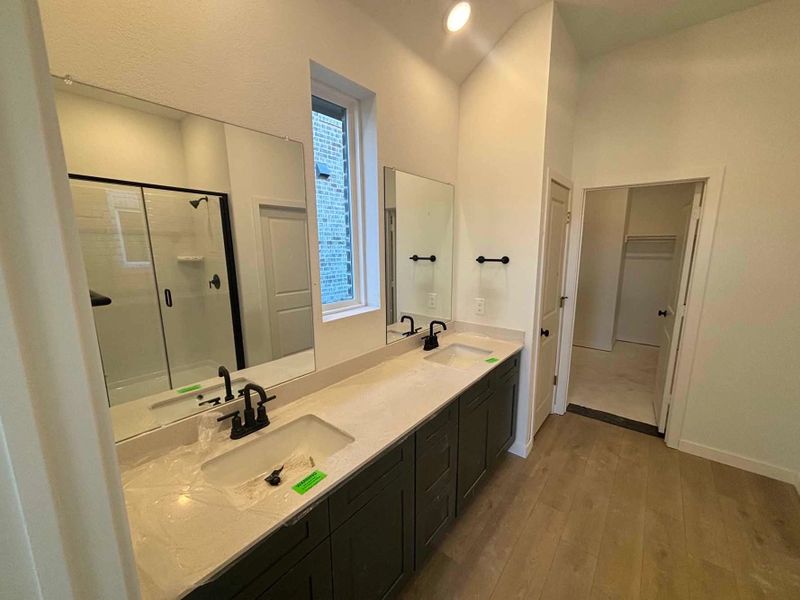 Primary Bathroom Construction Progress featuring the Luxe Collection