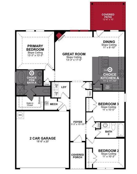 Beazer Homes Churchill Allegheny floorplan.