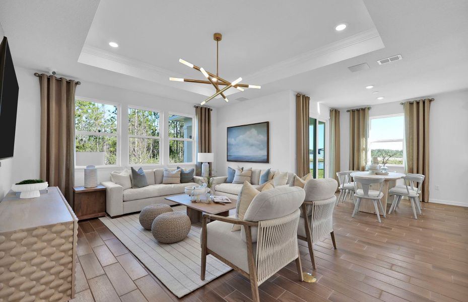 Representative furnished interior of a home built from the Highgate by Pulte Homes in Seminole Palms, Palm Coast (Image 7).
