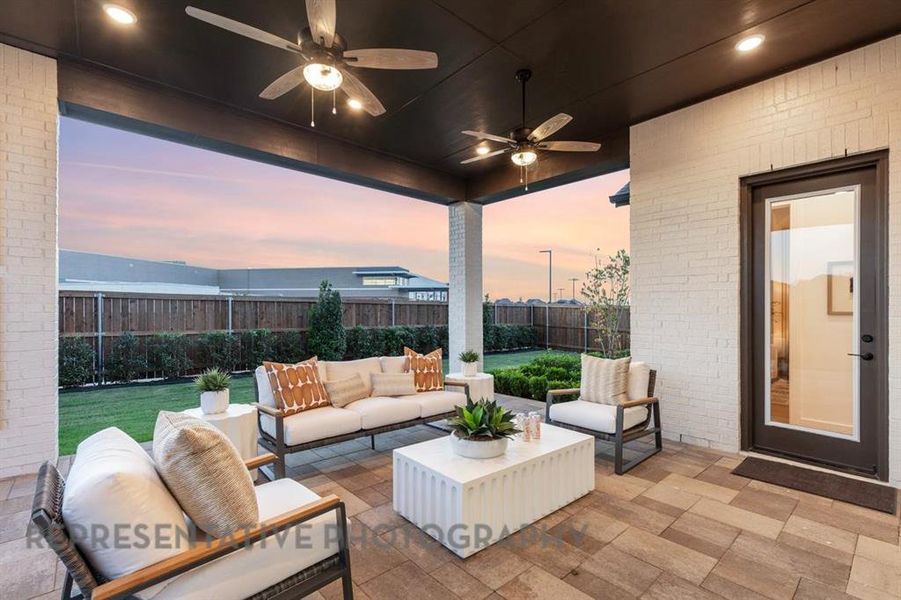 Exterior details and patio area of a home in Aster Park: 50ft. lots, McKinney (Image 22).