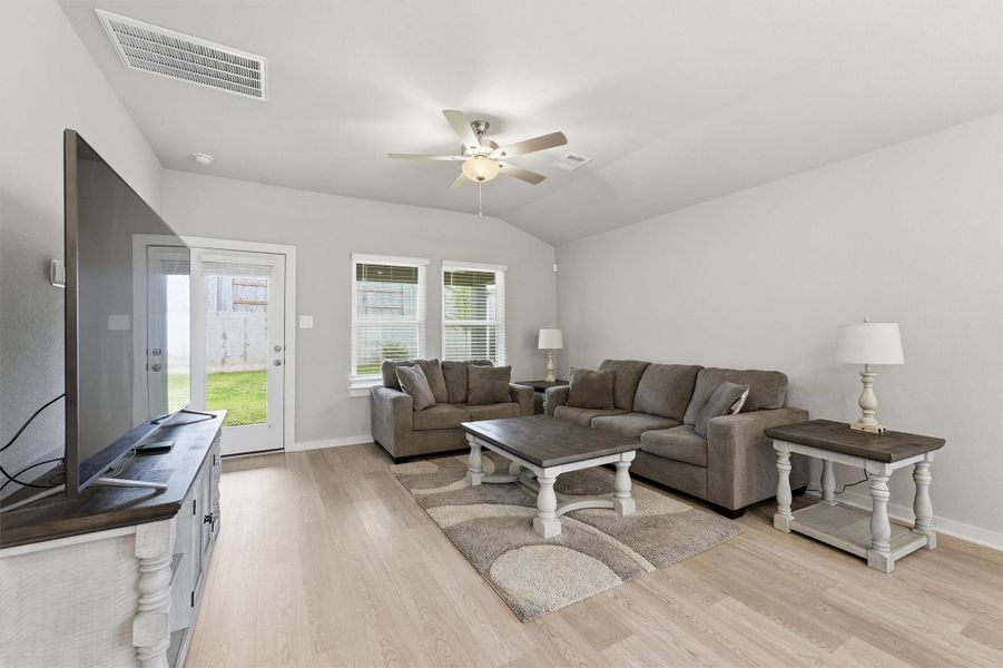 Furnished interior view inside a new home in Montgomery Oaks - Premier, Conroe (Image 9). Furnished interior view inside a new home in Montgomery Oaks - Premier, Conroe (Image 9).