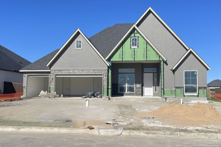 In-progress construction of a new home in Mesa Western, Cibolo, TX (Image 19). In-progress construction of a new home in Mesa Western, Cibolo, TX (Image 19).