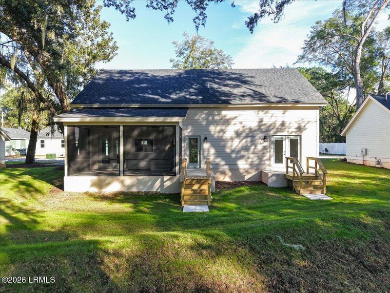 Exterior details and patio area of a home in , Beaufort (Image 37).