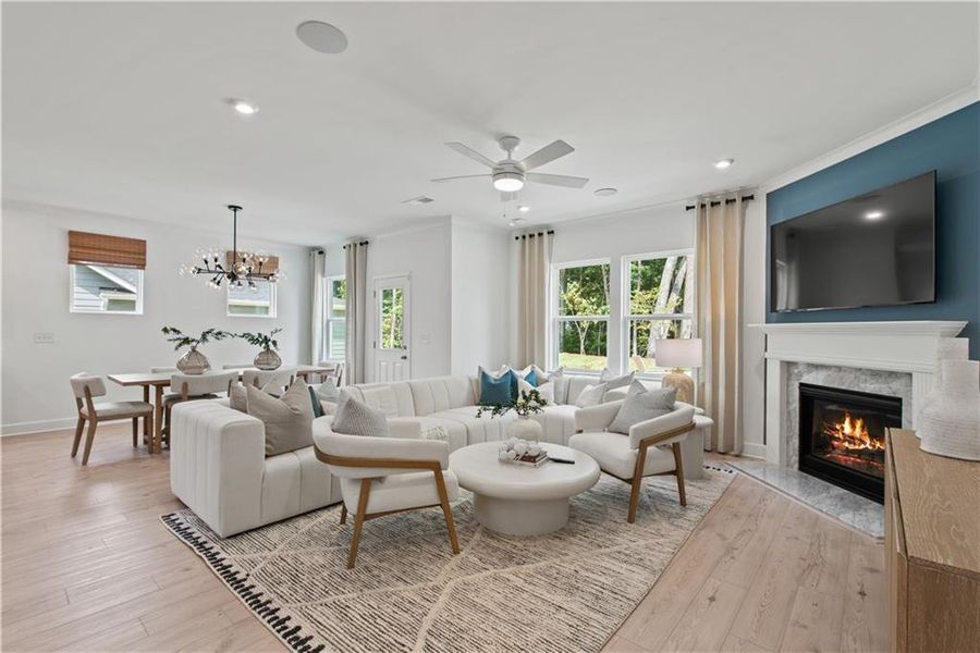 Furnished interior view inside a new home in Briar Creek, Atlanta (Image 8). Furnished interior view inside a new home in Briar Creek, Atlanta (Image 8).