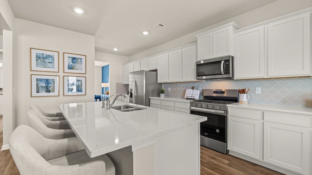 Representative furnished interior of a home built from the Halton by D.R. Horton in Brooks Station, Dacula (Image 9).