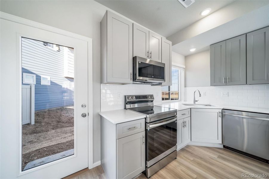 Furnished interior view inside a new home in Erie Highlands, Erie (Image 4). Furnished interior view inside a new home in Erie Highlands, Erie (Image 4).