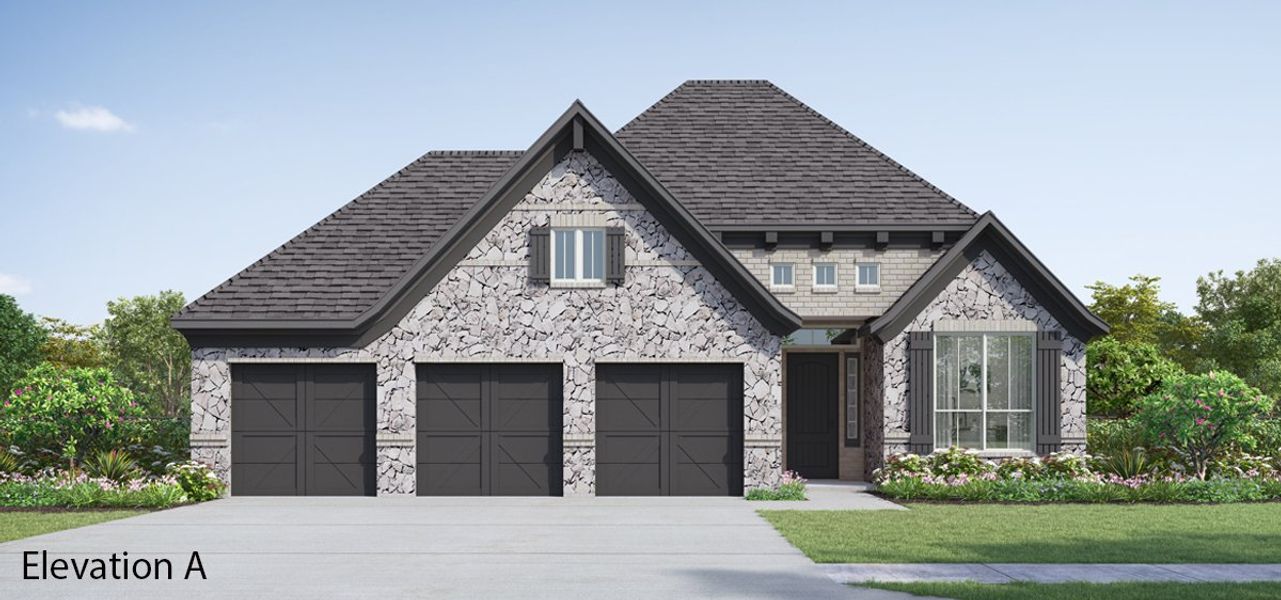 Front exterior of a new home in Heath Golf and Yacht Club, Heath, TX, highlighting curb appeal (Image 19). Front exterior of a new home in Heath Golf and Yacht Club, Heath, TX, highlighting curb appeal (Image 19).