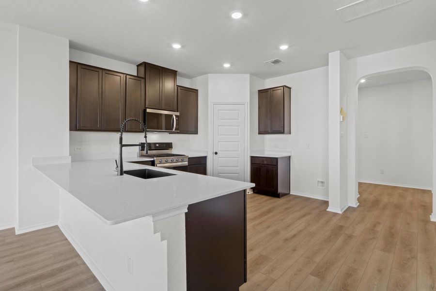 Furnished interior view inside a new home in Salerno - Heritage Collection, Round Rock (Image 11). Furnished interior view inside a new home in Salerno - Heritage Collection, Round Rock (Image 11).