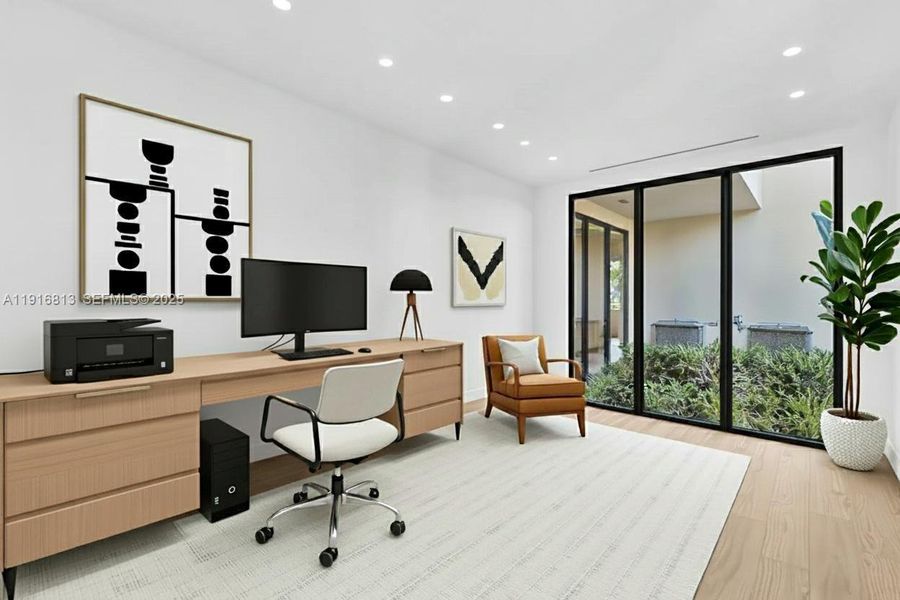 Furnished interior view inside a new home in , Miami (Image 20).
