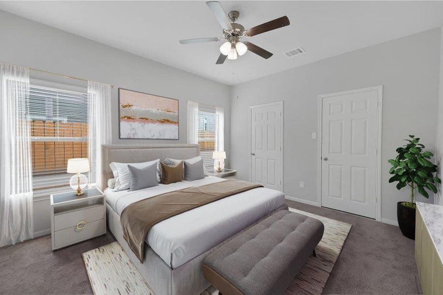 Furnished interior view inside a new home in Enclave at Willis, Willis (Image 3). Furnished interior view inside a new home in Enclave at Willis, Willis (Image 3).