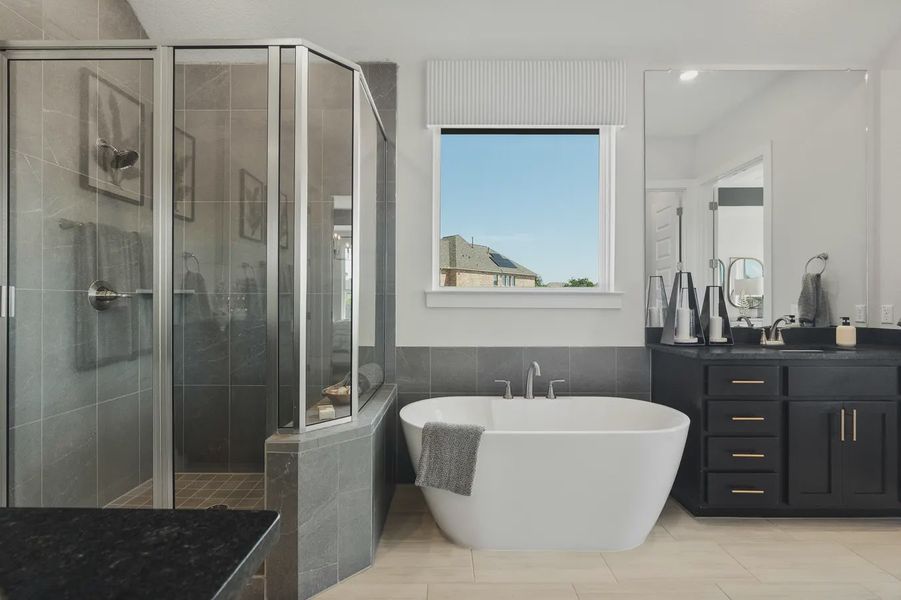 Representative furnished interior of a home built from the Colby by Chesmar Homes in Highland Village, Georgetown (Image 7).