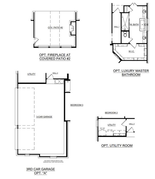2D floor plan layout for the Concept 3141 by Landsea Homes in Mockingbird Hills, Joshua, TX (Image 4).