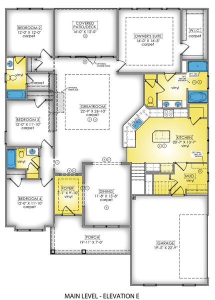 Main Level - Elevation E