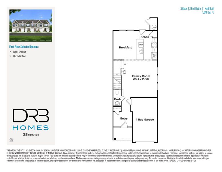 2D floor plan layout of this home in Anna's Pointe, Simpsonville, SC (Image 5).