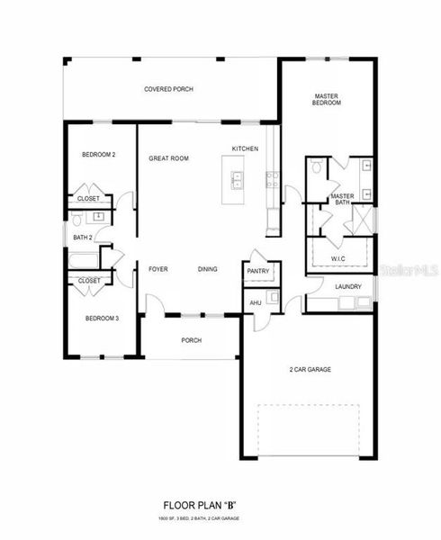 2D floor plan layout of this home in Pine Ridge Estates, Beverly Hills, FL (Image 2).