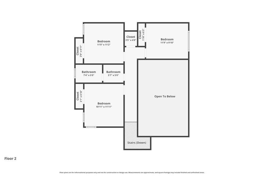 The floor plan - second floor.