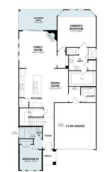 2D floor plan layout of this home in Cedar Brook, Leander, TX (Image 4).