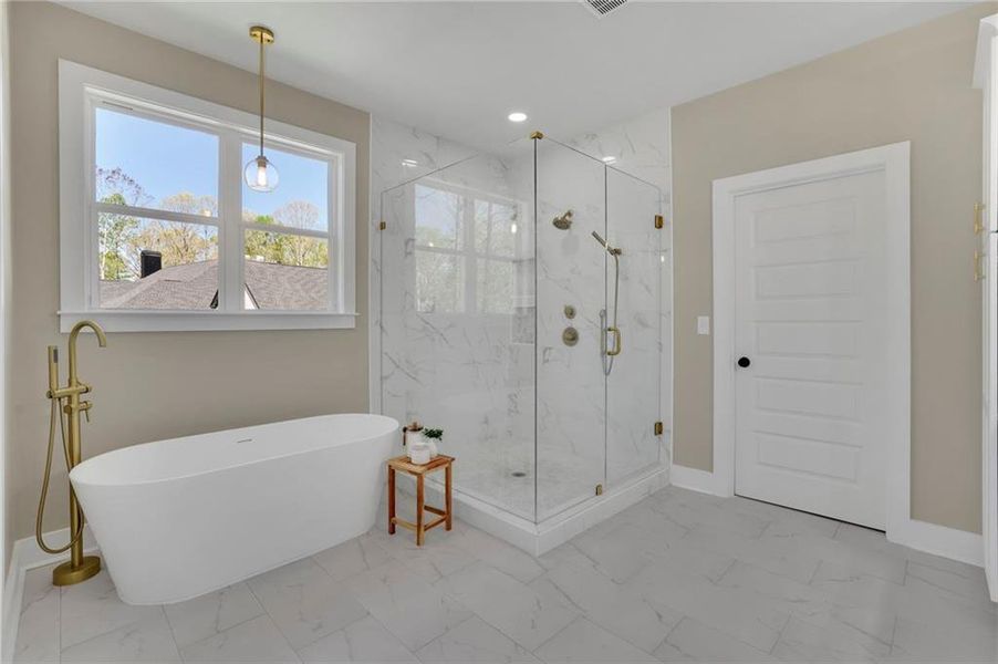 Furnished interior view inside a new home in , Monroe (Image 53).