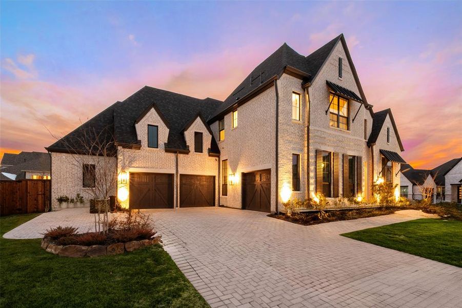 Front exterior of a new home in Star Trail, Prosper, TX, highlighting curb appeal (Image 22).