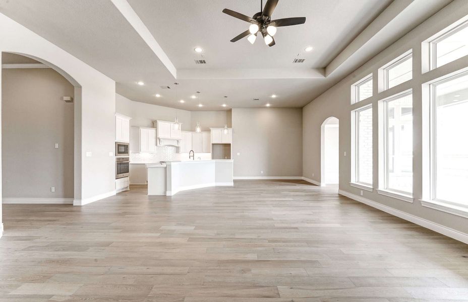 Representative unfurnished interior of a home built from the 2870 by Ravenna Homes in The Woodlands Hills 65′, Willis (Image 26). Representative unfurnished interior of a home built from the 2870 by Ravenna Homes in The Woodlands Hills 65′, Willis (Image 26).